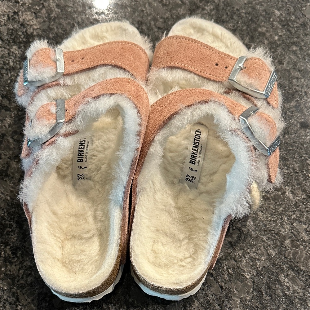 Birkenstock Pink Suede Sandals - Picture 4 of 6